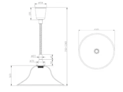 LED Zugpendelleuchte Glas weiß höhenverstellbar Messing, Ø 39cm