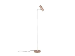 Leselampe MARLEY Metall Coffee / Weiß, Spot schwenkbar, Höhe 151cm