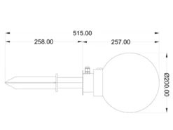 Leuchtkugel BOLO für den Garten mit Strom Weiß, 5m Kabel, Ø 20 cm