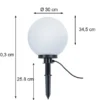 Leuchtkugel BOLO für den Garten mit Strom Weiß, 5m Kabel, Ø 30 cm