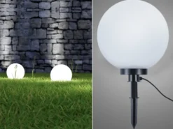 Leuchtkugel BOLO für den Garten mit Strom Weiß, 5m Kabel, Ø 40 cm