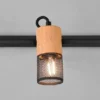 Lichtschienensystem mit 5 Holz Spots & Einspeisung 4-adrig, Länge 202,5cm