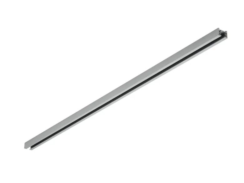 Lichtschienensystem mit 5 Spots Silber & Einspeisung 3-adrig, Länge 202,5cm