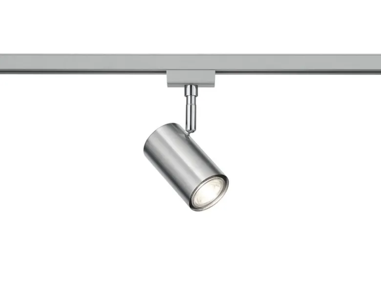 Lichtschienensystem mit 5 Spots Silber & Einspeisung 3-adrig, Länge 202,5cm