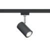 Lichtschienensystem Schwarz mit 5 Spots & Einspeisung 4-adrig, Länge 202,5cm