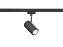 Lichtschienensystem Schwarz mit 5 Spots & Einspeisung 3-adrig, Länge 202,5cm