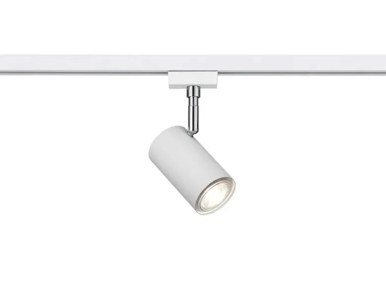 Lichtschienensystem Weiß mit 5 Spots & Einspeisung 3-adrig, Länge 202,5cm