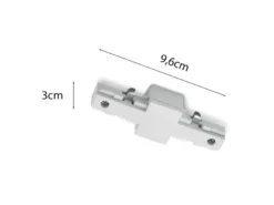 Längsverbinder Weiß für 2-Phasen Schienensystem DUOline