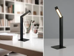 Magnetische Akku Schreibtischlampe SKIP Schwarz, dimmbar, Höhe 37cm