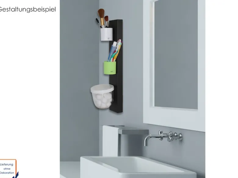 Magnettafel Balken Metall Anthrazit, 50 x 8cm - für Magnetische Töpfe, Deko