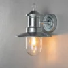 Maritime LED Außenwandlaterne galvanisierter Stahl & klares Glas, Höhe 30,5cm