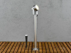 Massive Aluminium Sockelleuchte MONZA, schwenkbar, 480 Lumen, IP44