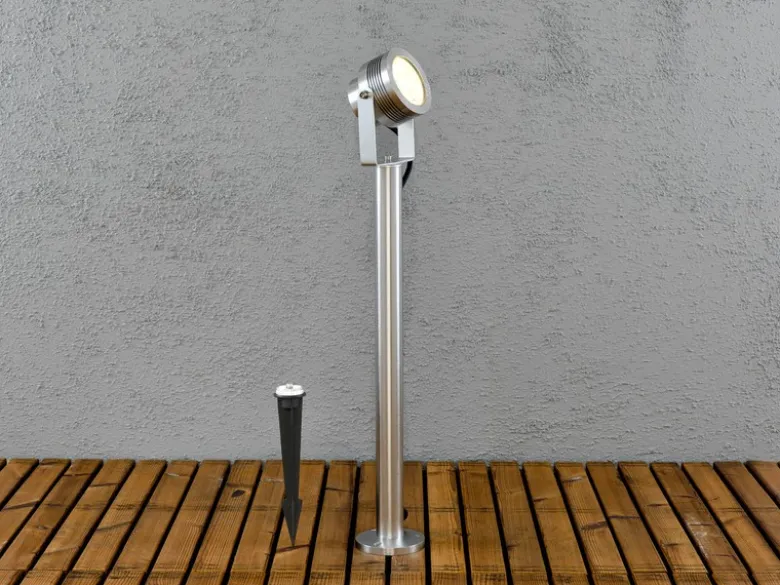 Massive Aluminium Sockelleuchte MONZA, schwenkbar, 480 Lumen, IP44