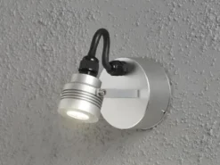 Massiver Aluminium Wandspot MONZA, schwenkbar, 160 Lumen, IP54