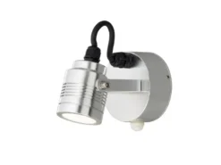 Massiver Aluminium Wandspot MONZA, Bewegungsmelder, schwenkbar, 240 Lm