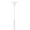 Mastleuchte / Gartenlaterne GEMINI, Höhe 220 cm, E27, Alu weiß / Opalglas