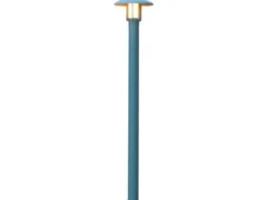 Mastleuchte / Gartenlaterne HEIMDAL, Höhe 200 cm, Alu silber / Glas opal, E27