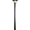 Mastleuchte / Gartenlaterne HEIMDAL, Höhe 200 cm, Alu schwarz / Glas opal, E27