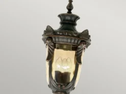 Mastleuchte PHILADELPHIA Jugendstil mit Amberglas, Höhe 237cm