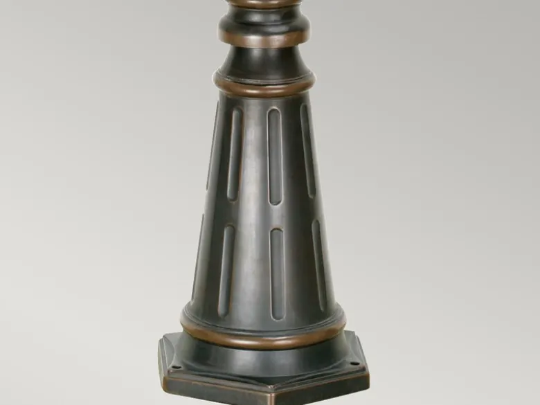 Mastleuchte PHILADELPHIA Jugendstil mit Amberglas, Höhe 237cm