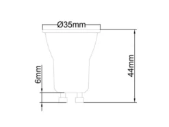 MINI GU10 LED - 4 Watt, 345 Lumen, 3000 Kelvin Warmweiß - 3 Stufen Dimmer