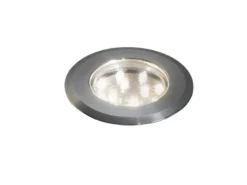 Mini LED Bodeneinbauspots Edelstahl/Glas Basisset 3er SET mit Trafo Ø7cm IP44