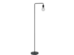 Minimalistische LED Stehleuchte, Metall Schwarz matt, Höhe 149cm