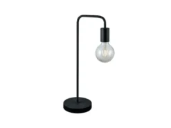 Minimalistische LED Tischleuchte, Metall Schwarz matt, Höhe 51cm