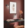 Minimalistische LED Wandlampe Schwarz mit Schalter, Höhe 15cm