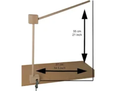 Mobilehalter Holz - 100 % Naturprodukt - mit fröhlichem Mobile SEGELSCHIFFE
