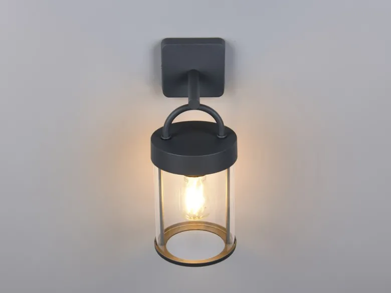 Moderne Außenwandleuchte ALMERIA Laterne in Anthrazit, Höhe 29cm