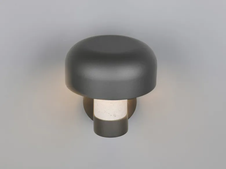 Moderne Außenwandleuchte FRASER Anthrazit & Betonoptik, Höhe 24cm