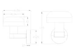 Moderne Außenwandleuchte FRASER Anthrazit & Betonoptik, Höhe 24cm