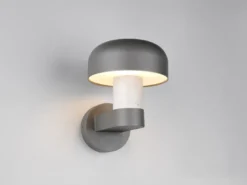 Moderne Außenwandleuchte FRASER Anthrazit & Betonoptik, Höhe 24cm