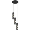 Moderne Cluster Pendelleuchte STREAM 3-flammig aus Metall in Schwarz, Ø 28cm