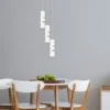 Moderne Cluster Pendelleuchte STREAM 3-flammig aus Metall in Weiß, Ø 28cm