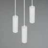 Moderne Cluster Pendelleuchte SOKA 3-flammig aus Metall Weiß Ø 28cm