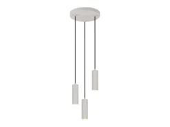 Moderne Cluster Pendelleuchte SOKA 3-flammig aus Metall Hellgrau Ø 28cm