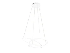 Moderne dimmbare LED Pendelleuchte DARVIN in Weiß, Breite 64cm