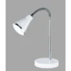 Moderne flexible LED Schreibtischleuchte ARRAS 1 flammig Kunststoff in weiß