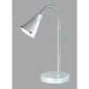 Moderne flexible LED Schreibtischleuchte ARRAS 1 flammig Kunststoff in silber