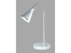 Moderne flexible LED Schreibtischleuchte ARRAS 1 flammig Kunststoff in silber