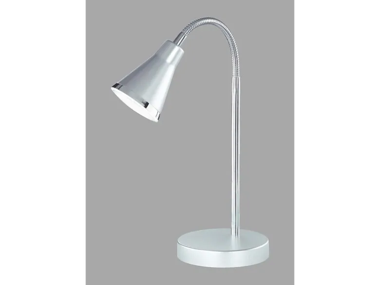 Moderne flexible LED Schreibtischleuchte ARRAS 1 flammig Kunststoff in silber