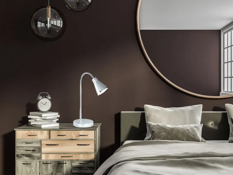 Moderne flexible LED Schreibtischleuchte ARRAS 1 flammig Kunststoff in silber