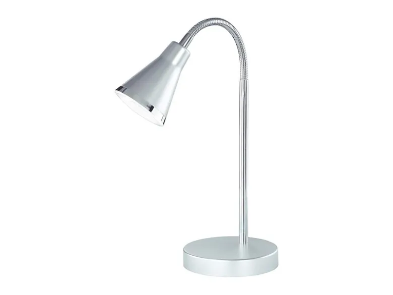 Moderne flexible LED Schreibtischleuchte ARRAS 1 flammig Kunststoff in silber