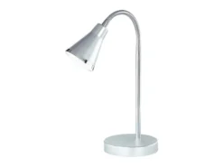 Moderne flexible LED Schreibtischleuchten 2er SET 1 flammig Kunststoff in silber