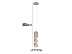Moderne kleine LED Pendelleuchte 1-flammig aus Metall in Coffee, Ø 12cm