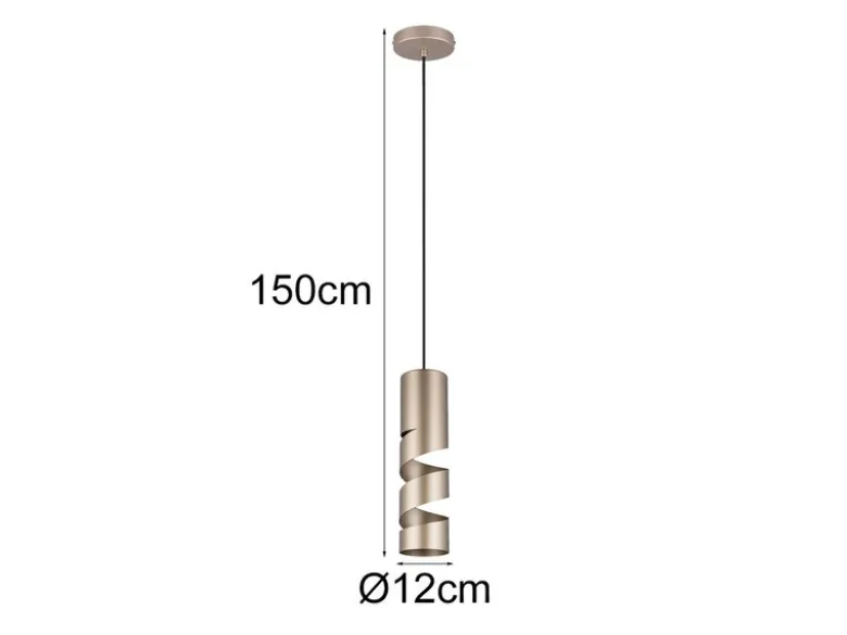 Moderne kleine LED Pendelleuchte 1-flammig aus Metall in Coffee, Ø 12cm