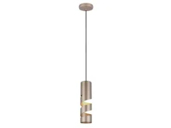 Moderne kleine LED Pendelleuchte 1-flammig aus Metall in Coffee, Ø 12cm