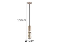 Moderne kleine Pendelleuchte STREAM 1-flammig aus Metall in Coffee, Ø 12cm